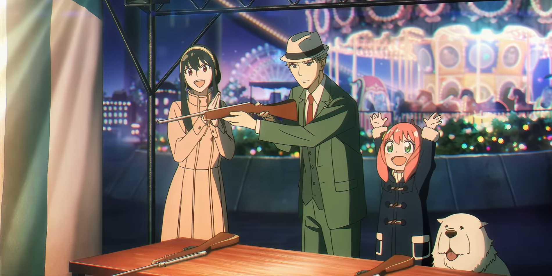 Подростки из Spy x Family наслаждаются аттракционами