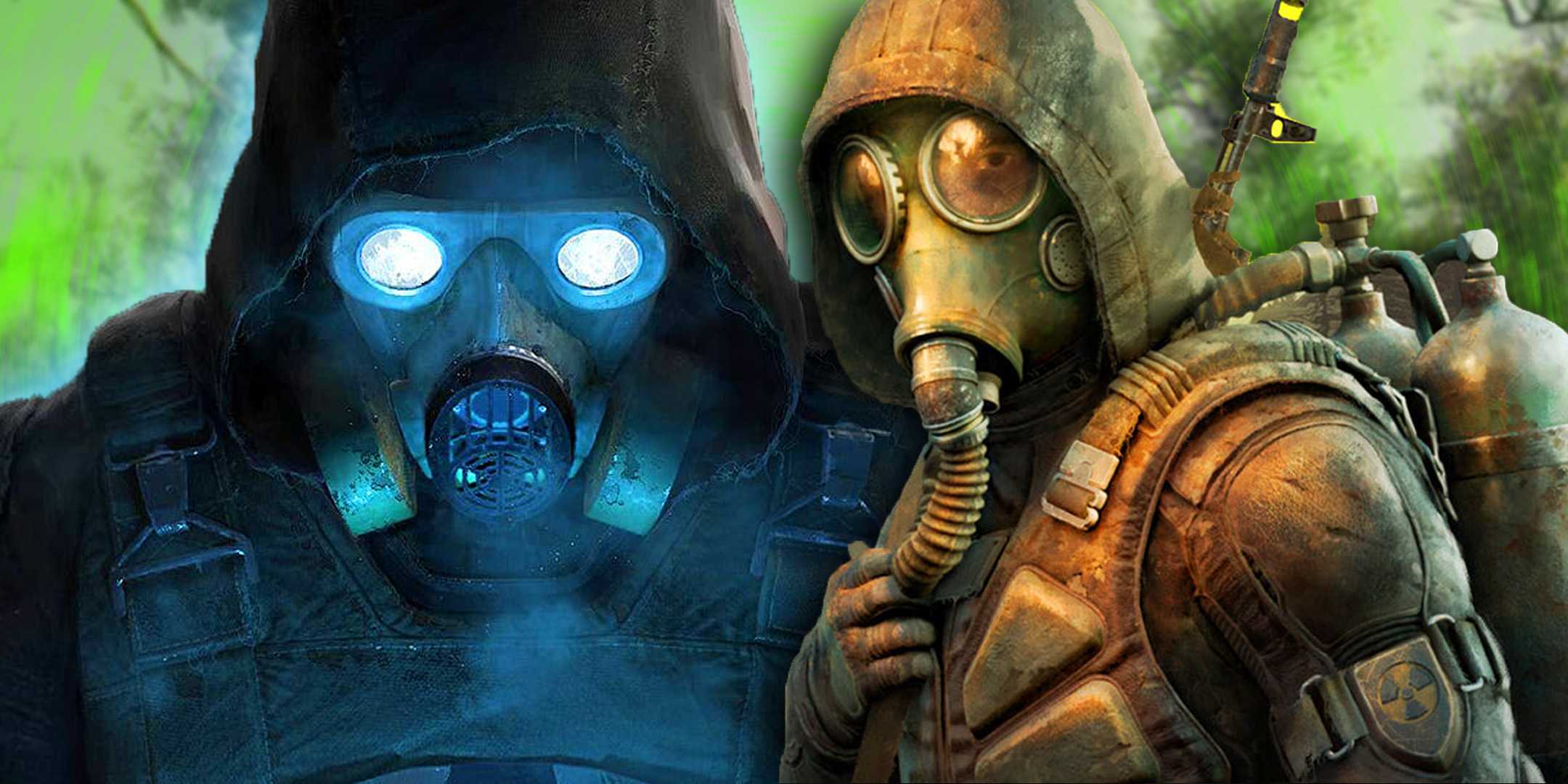 Персонажи STALKER 2 в респираторах.