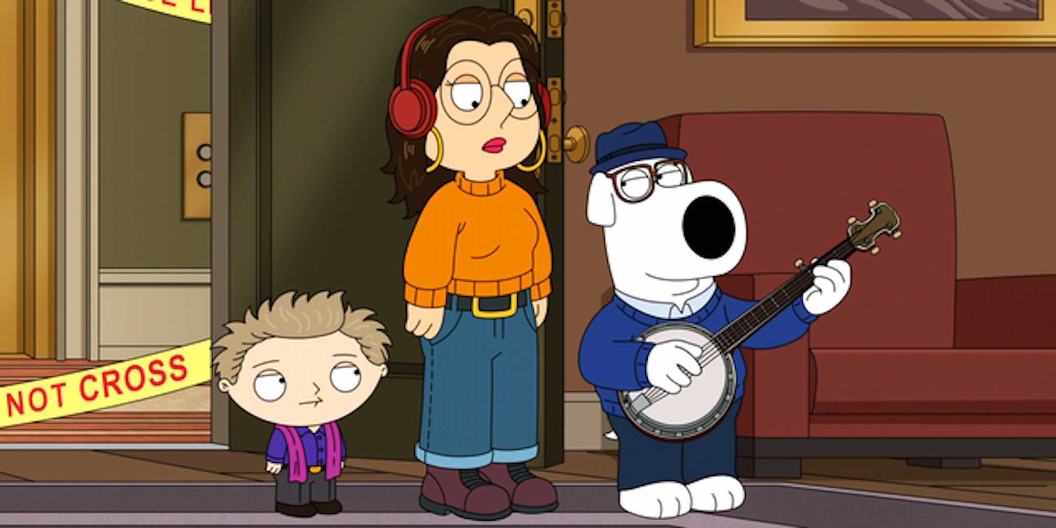 Стив, Мэг и Брайан пародируют *Only Murders in the Building* в *Family Guy* 23-м сезоне