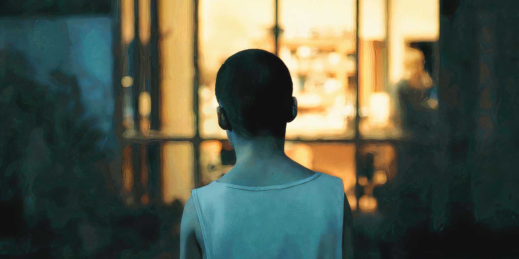 Задняя часть головы молодого человека в "Верните её"