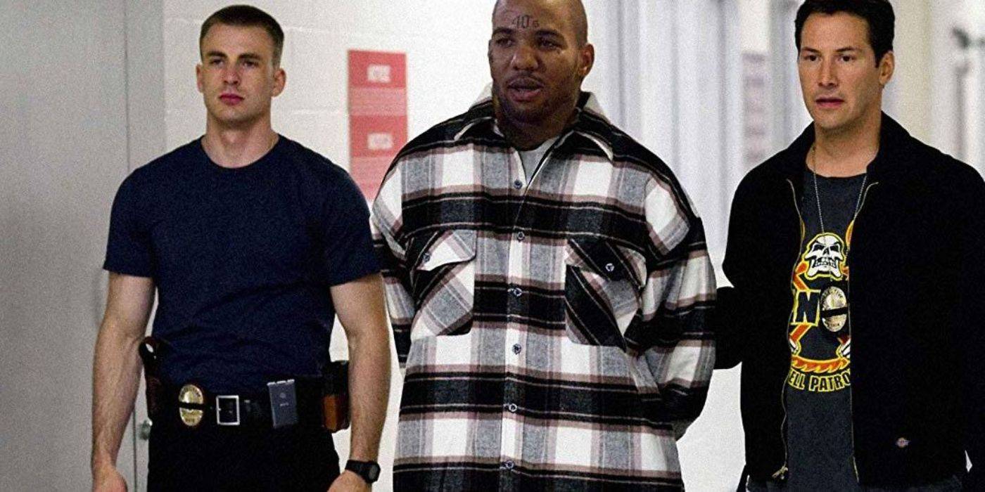 Крис Эванс в роли детектива Дискант в фильме "Street Kings" (2008) слева