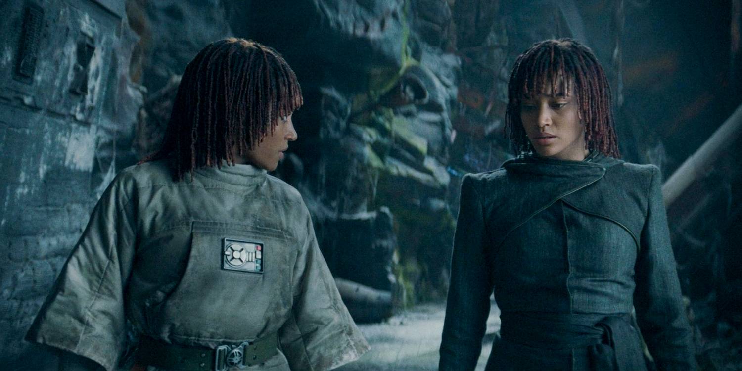 Мей (Амландла Стенберг) и Оша (Амландла Стенберг) в крепости ведьмы в Брендоке, где они жили в детстве в 8-м эпизоде 1 сезона «Аколиты»