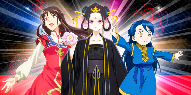 Рекомендации аниме *The Apothecary Diaries* - Ascendance of a Bookworm и Raven of the Inner Palace и The Saint's Magic Power is Omnipotent - изображение