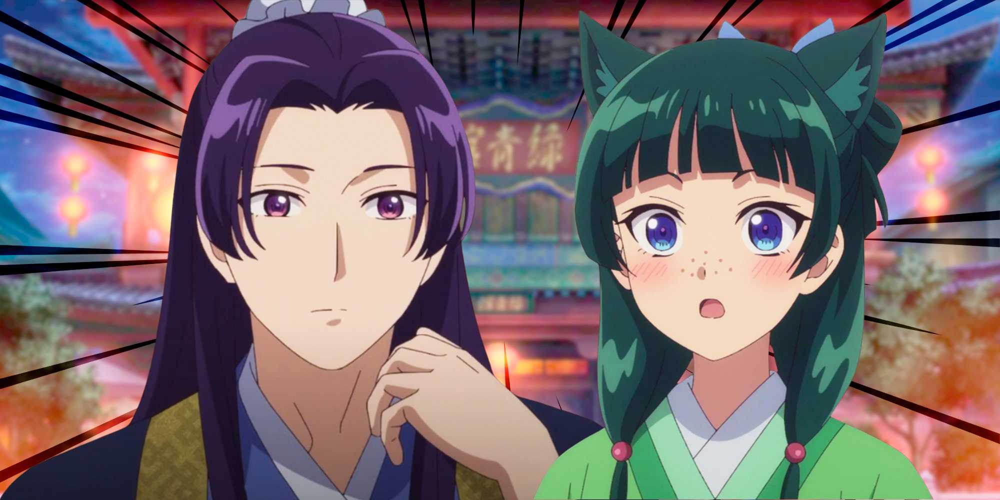 Дневник аптекаря - Джинши и Маомао с удивленным выражением лица