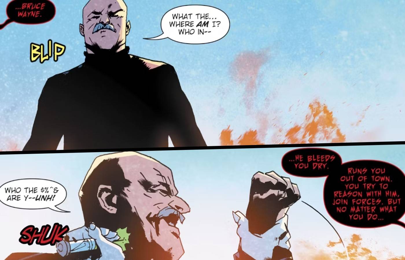 Бэтмен, который смеется, убивает еще одну версию Брюса Вейна из другой реальности