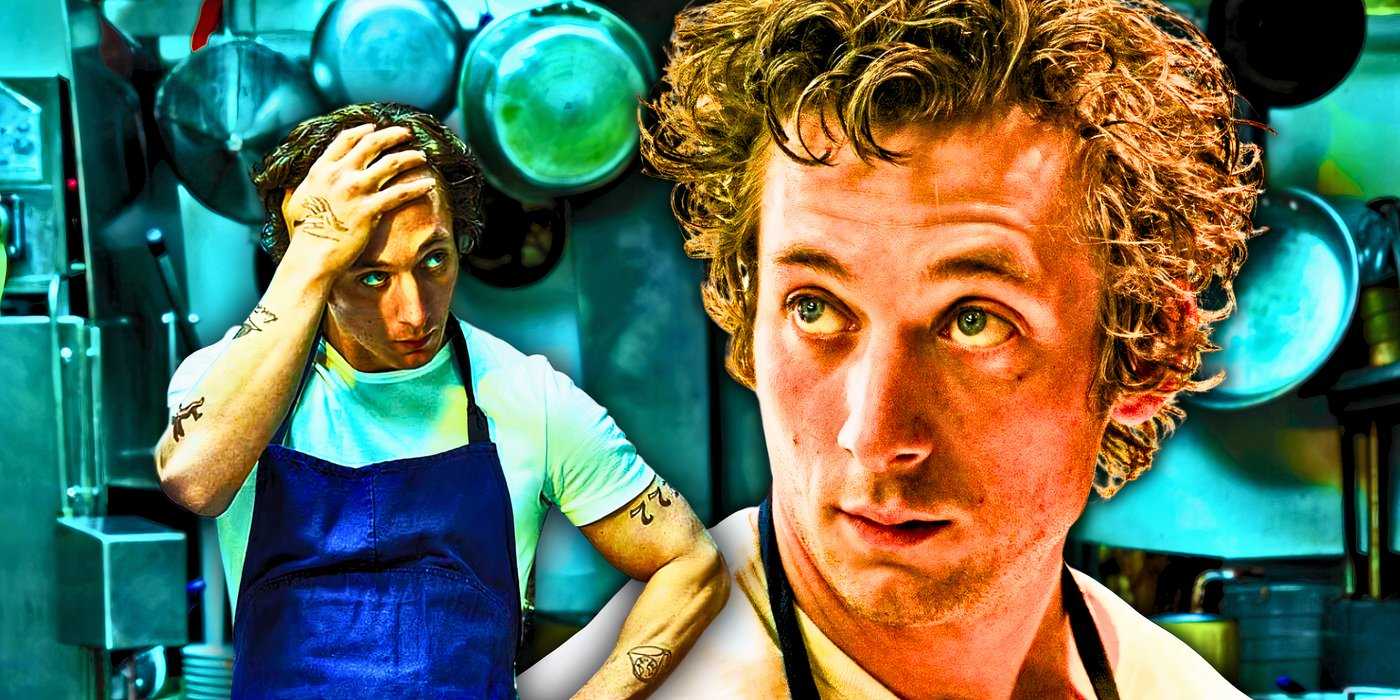 Джереми Аллен Уайт в роли Карми на кухне из «Медведя»