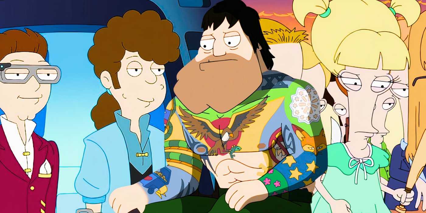 Коллаж из трех лучших эпизодов *American Dad* — созданный Томом Расселом