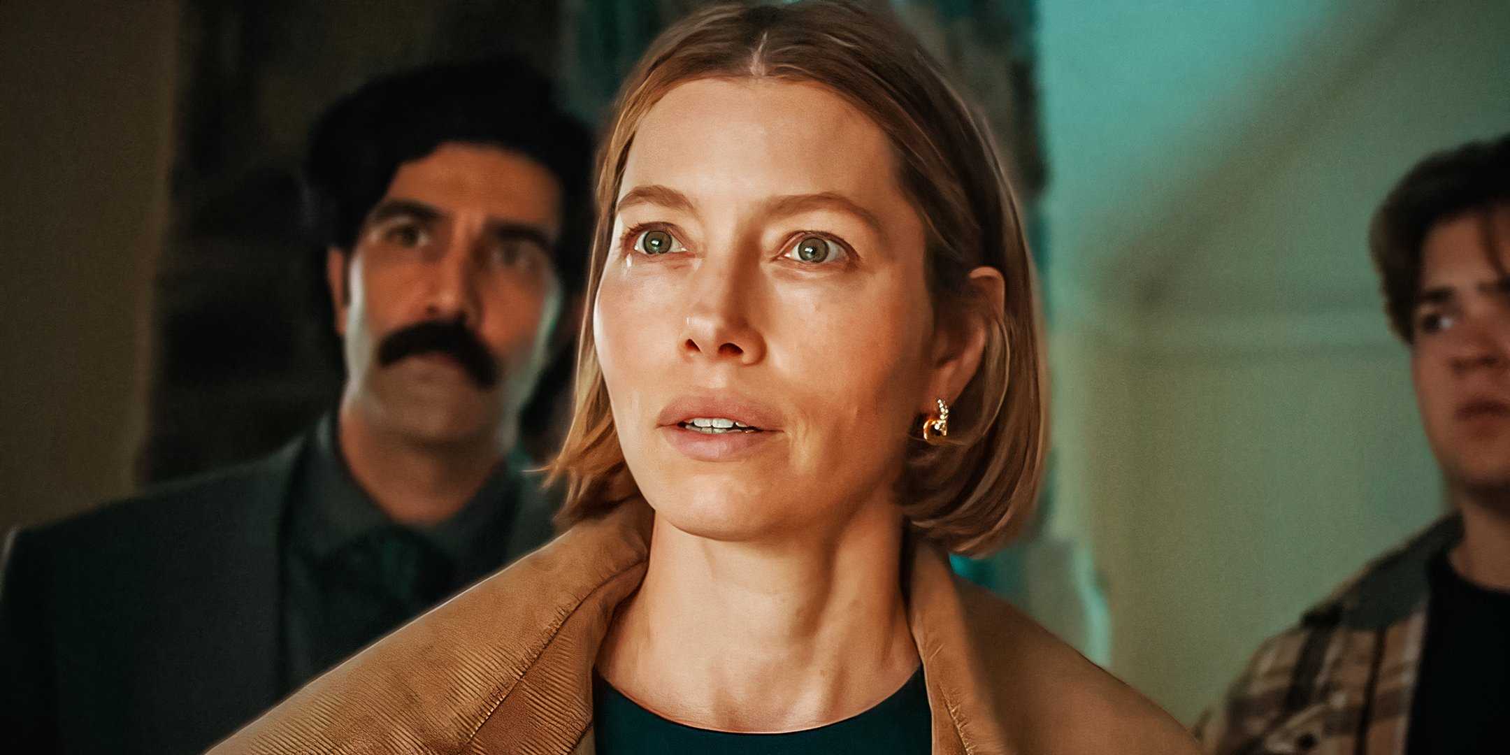 Джессика Биль смотрит вдаль в *The Better Sister*