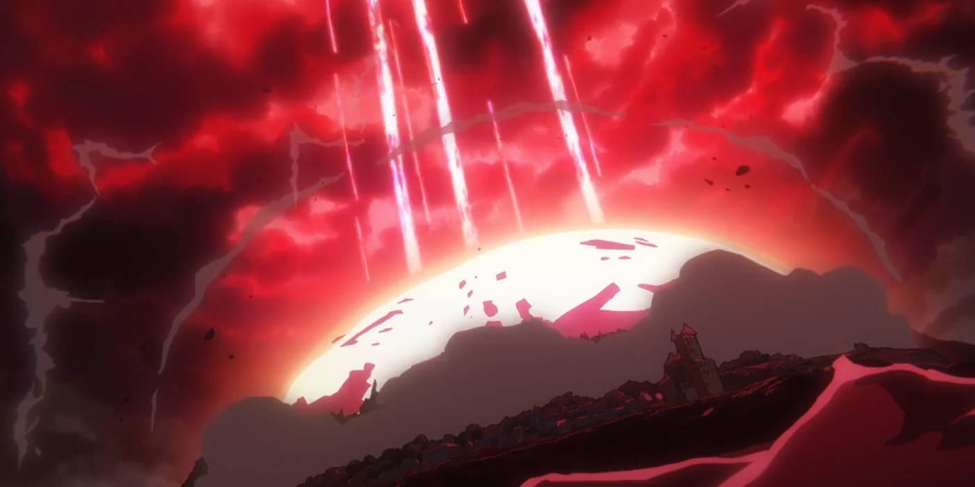 Разрушение Лулусии матерью огнём в One Piece