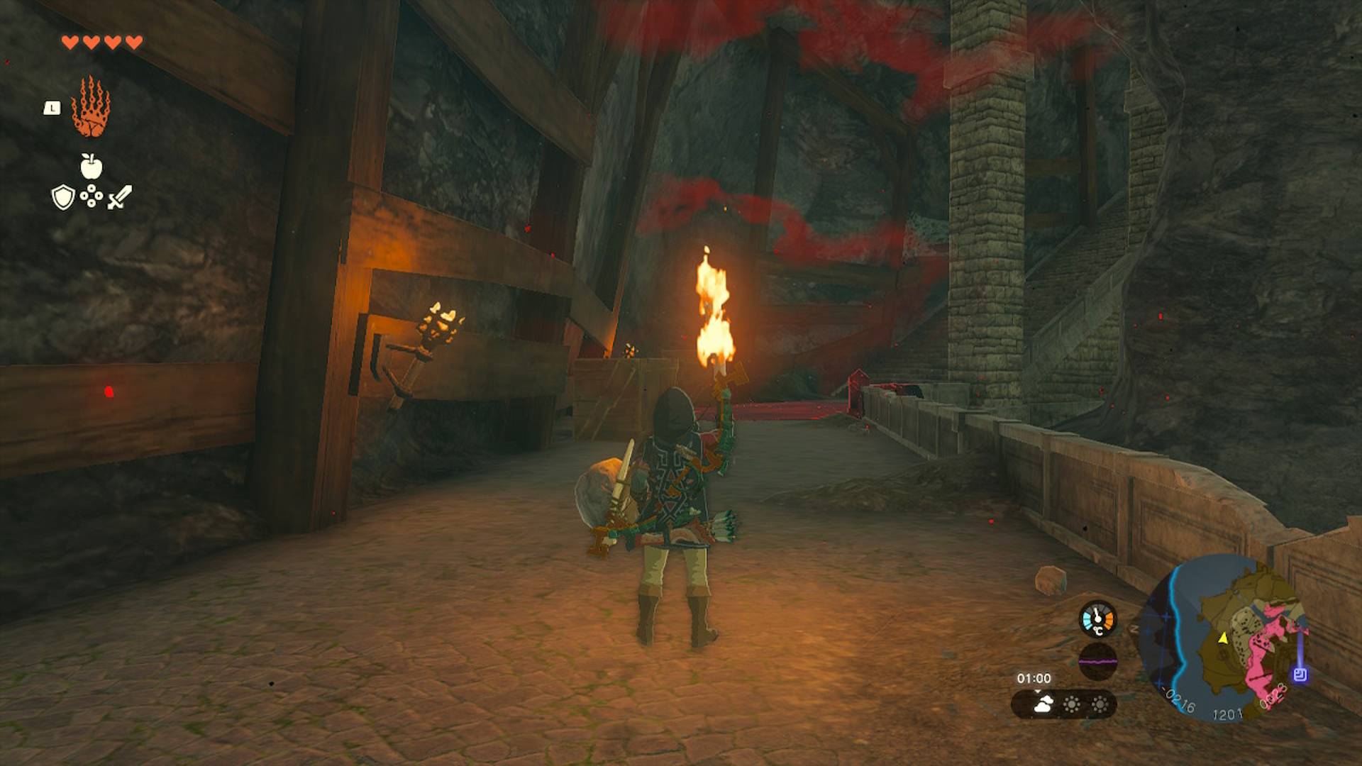 The Legend Of Zelda Tears Of The Kingdom Link Exploring Hyrule Castle Docks