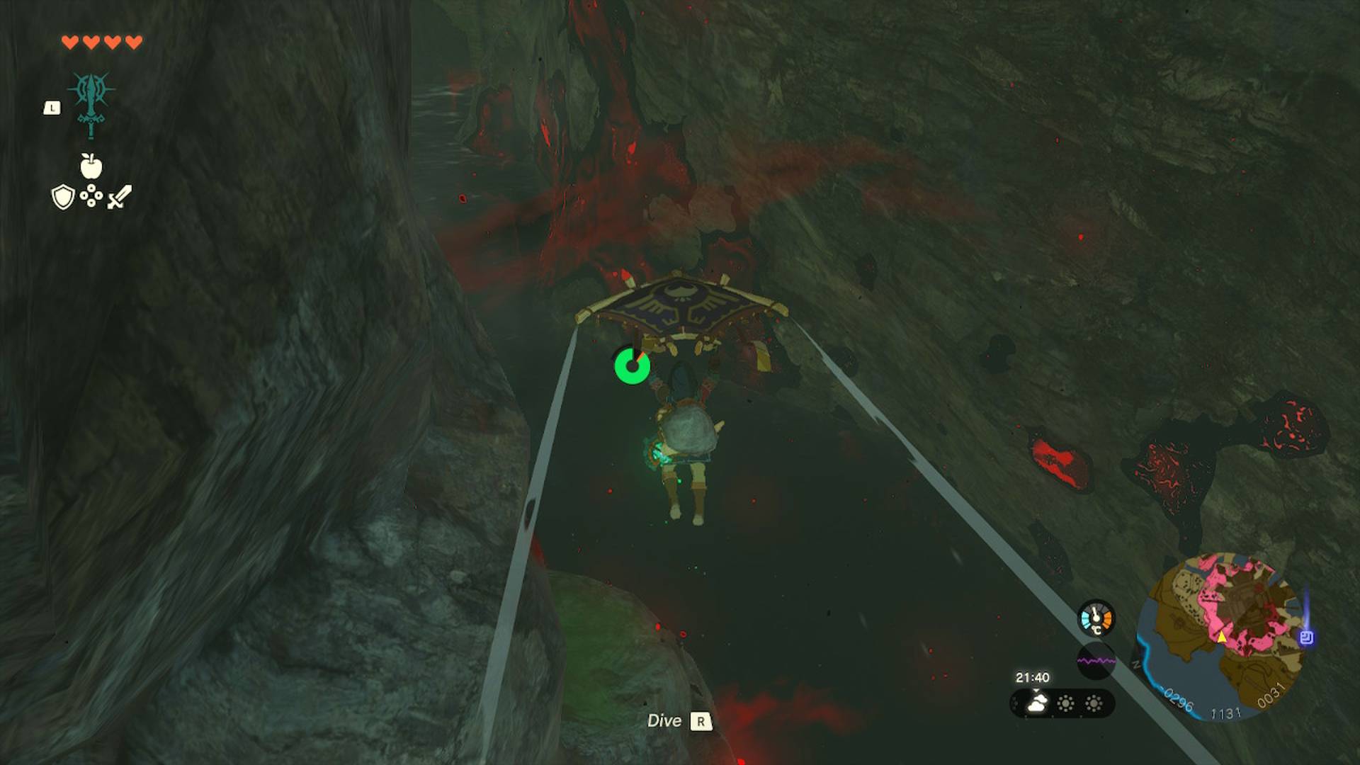 Легенда о Зельде: Tears of the Kingdom. Линк планирует в доки замка Хайрул, чтобы получить щит Хайрула