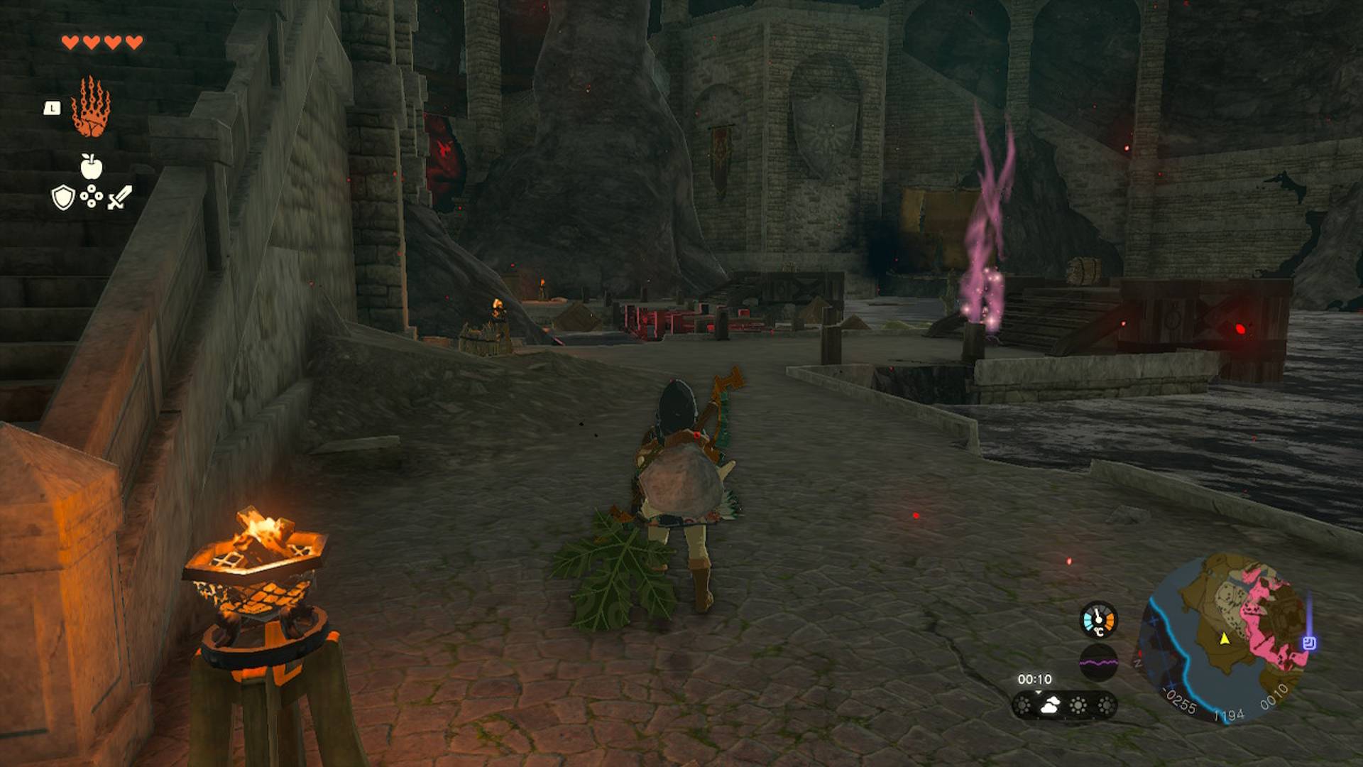 The Legend Of Zelda Tears Of The Kingdom Link Standing On Hyrule Castle Docks