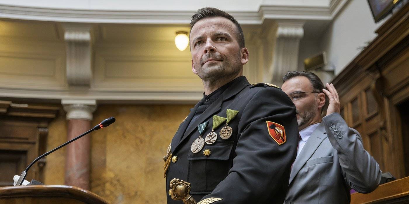 Аднан Хаскович в роли генерала Богдана Грегора в *The Librarians: The Next Chapter*