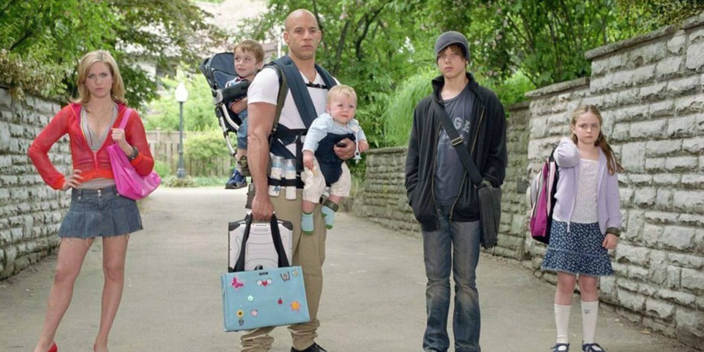 Вин Дизель и остальные актеры в The Pacifier