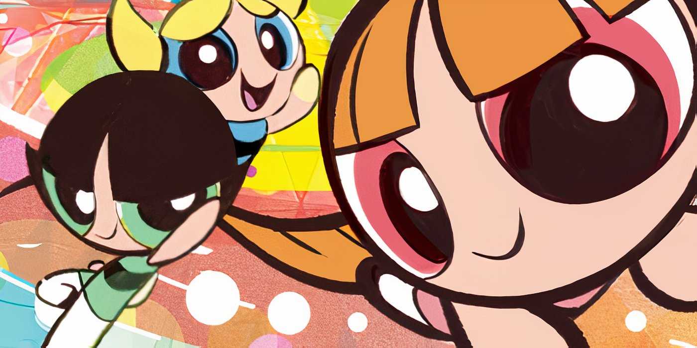 Девочки-супергерои, летящие над цветами