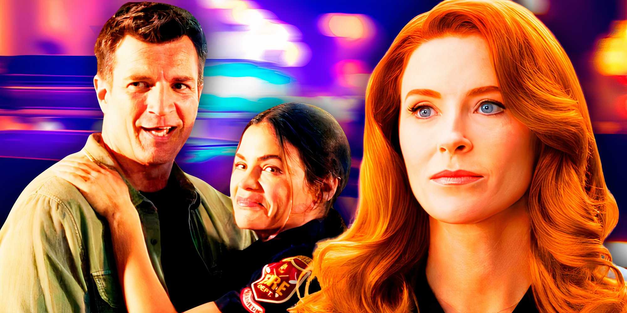 Джон Нолан, Беил Нун и Моника Стивенс в The Rookie.