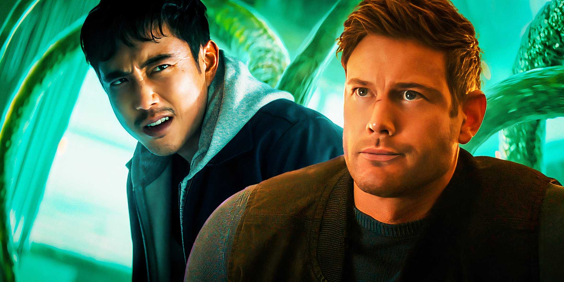 Коллаж с Беном в агонии рядом с Лютером в "Умении", 4 сезон