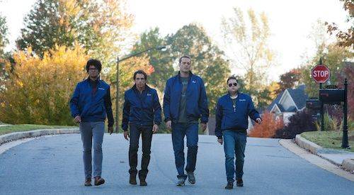 Р. Эйод, Б. Стилер, В. Фоун и Дж. Хил в фильме "The Watch"