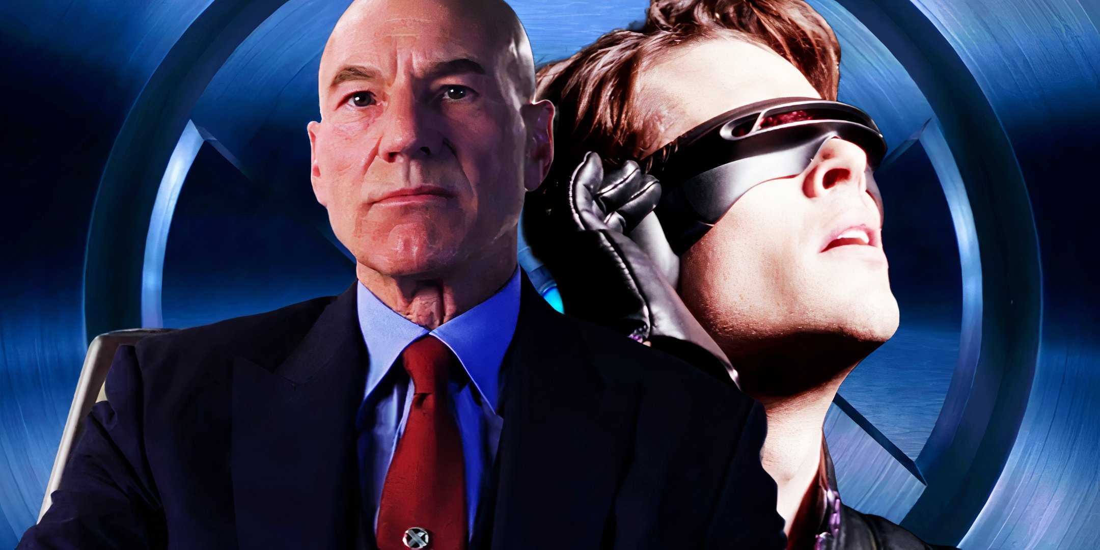 Кастомное изображение профессора X и Циклопа из франшизы X-Men от Fox с дверью к Cerebro на заднем плане