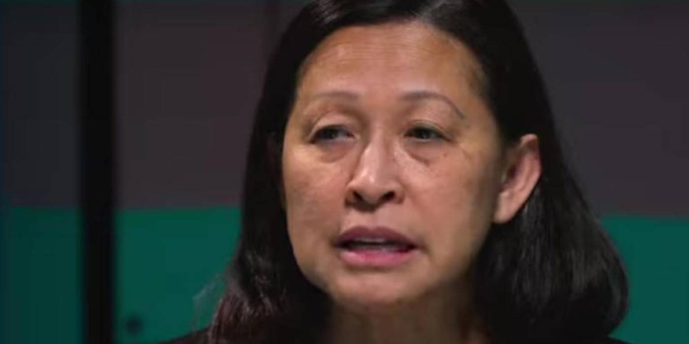 Крупный план Май, участвующей в *Squid Game: The Challenge*