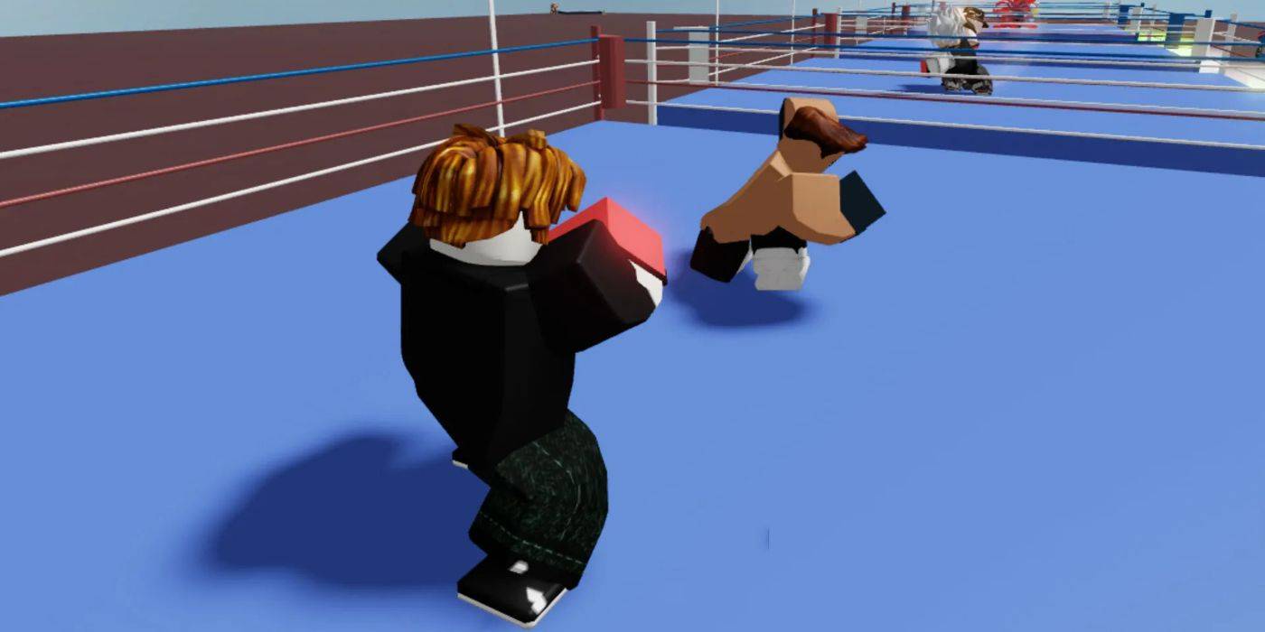 Игроки в матче в игре Untitled Boxing Game в Roblox.