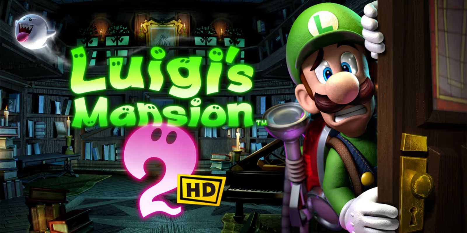 Обложка игры Luigi's Mansion 2 HD с Луиджи и Бу