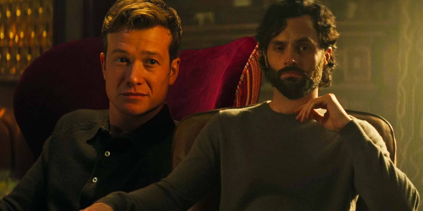 Джо Голдберг (Пен Бэдгле) и Райс (Эд Спелирс) в "You" 4 сезон