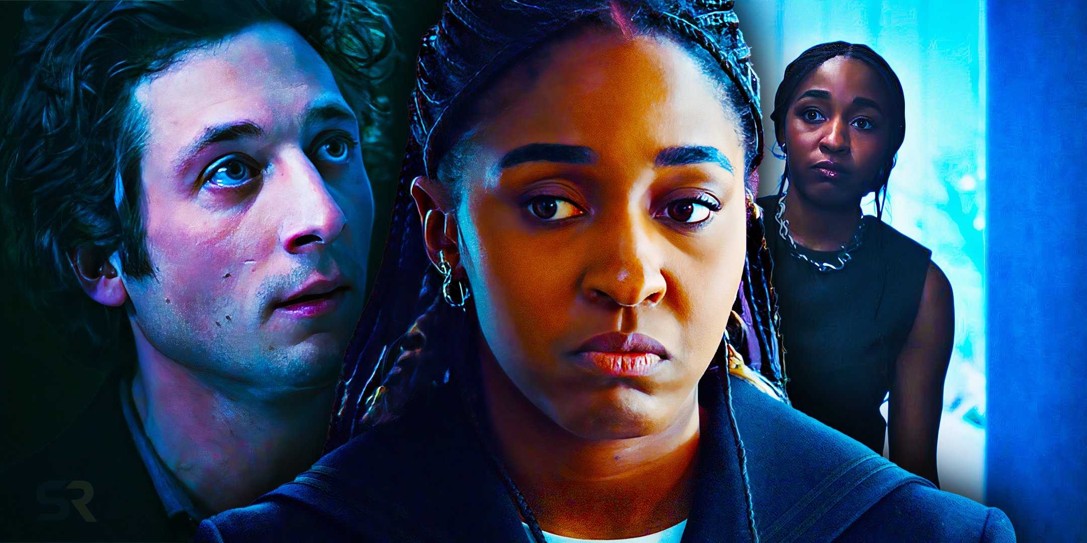 Кастомное изображение Эйо Эдебири в роли Сидни и Джереми Аллен Уайта в роли Карми в 3 сезоне сериала "The Bear"