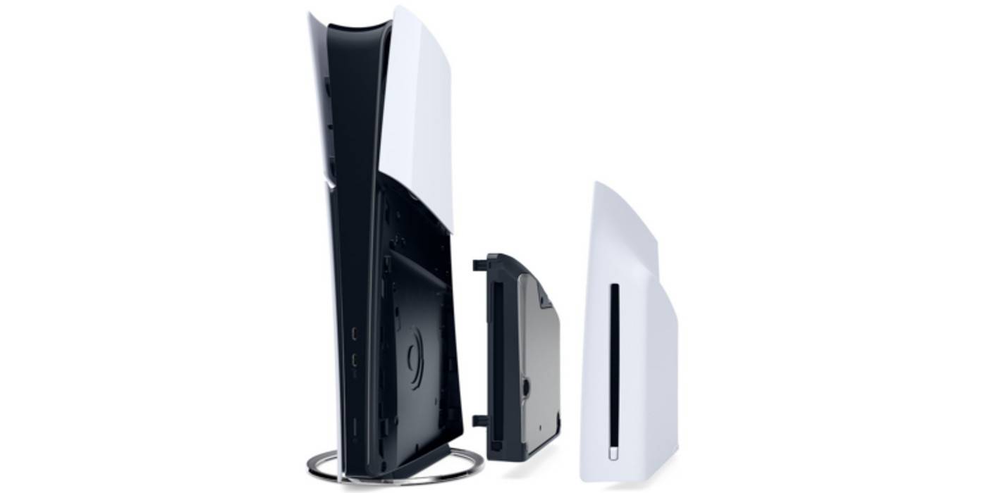 Вы должны беспокоиться о съемном дисковом приводе PS5 Slim - Изображение предстоящей полностью цифровой модели PlayStation 5 Slim с прикрепляемым дисковым приводом Blu-Ray