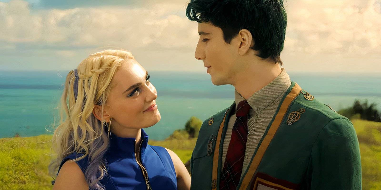 Зед и Аддисон смотрят друг на друга в Zombies 4