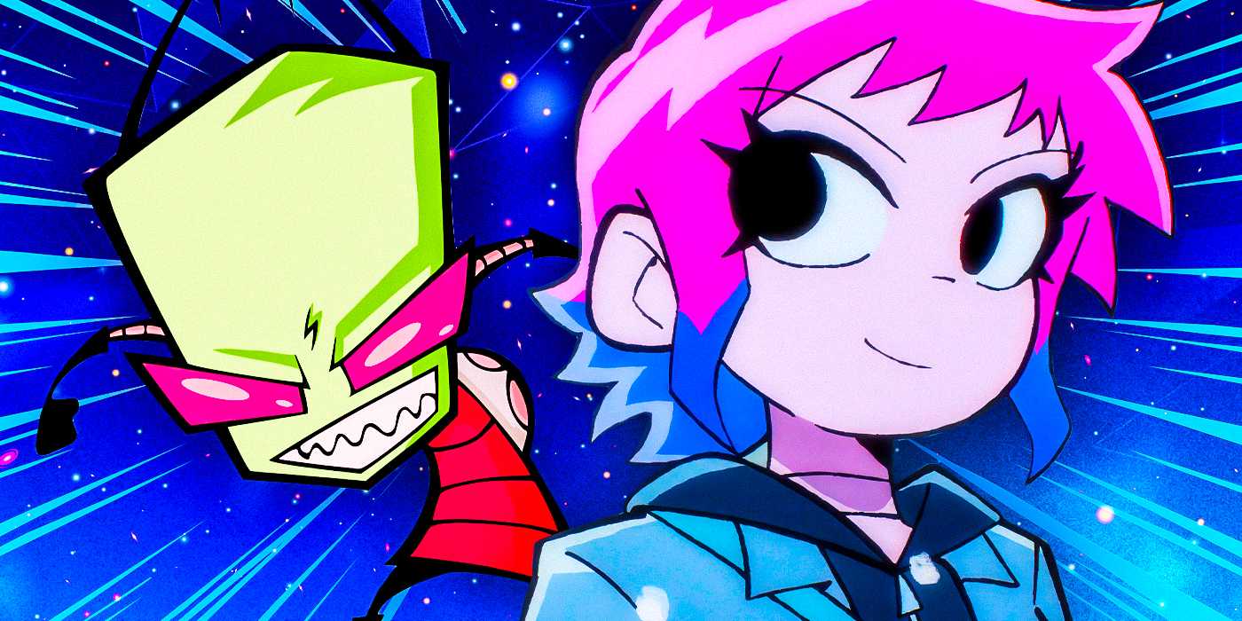 Коллаж из Зим из Invader Zim и Рамона Флауерс из Scott Pilgrim Takes Off