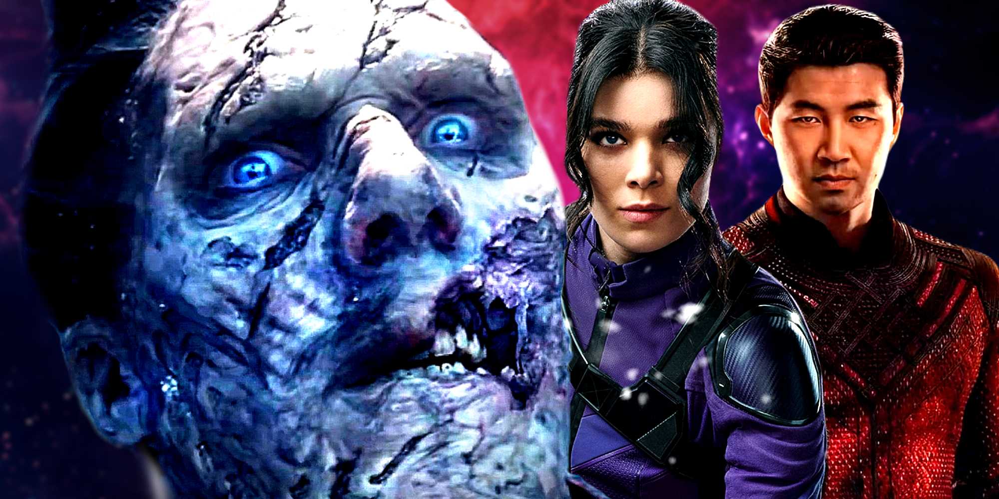 Зомби-Доктор Стрэндж смотрит в камеру рядом с Кейт Бишоп и Шанг-Чи