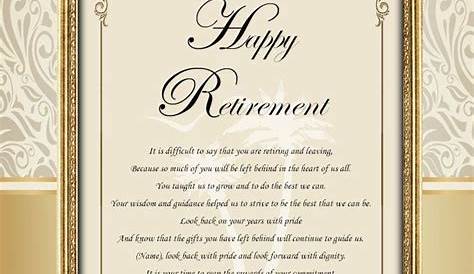 Пенсионная поэма для коллеги по работе Босс Удача Друг Персонализированный