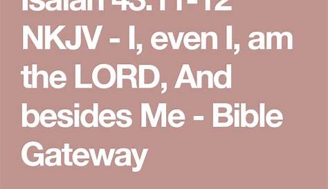 Библейский шлюз Нкъв Исайя 431112 Я Господь и кроме Меня Библия