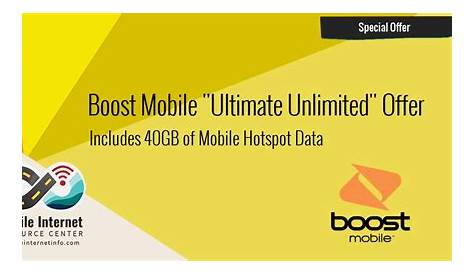 Boost Mobile Hotspot предлагает новый неограниченный план с 40 Гбайт данными