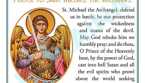 Невидимые опасности Сент-Майклса Предупреждение всем Прайер за Синта Мишеля, свободного от сил зла Nd