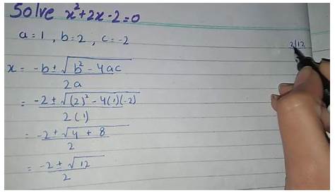 X 2 2x 5 0 ^ + Quadratic Formula Youtube