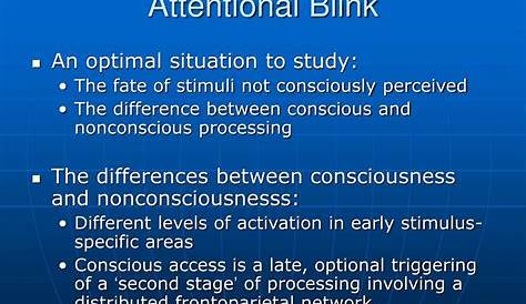 Стимулы, которые пропущены из-за преднамеренного мигания, определяющего время мозговых событий, лежащих в основе сознания доступа