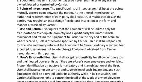 Amazon Trailer Interchange Agreement Definition & Sample Doc Template Pdffiller (недоступная ссылка)