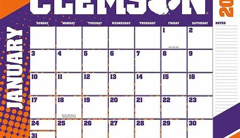 Академический календарь Клемсона 2025 Календарь Лиа Белл
