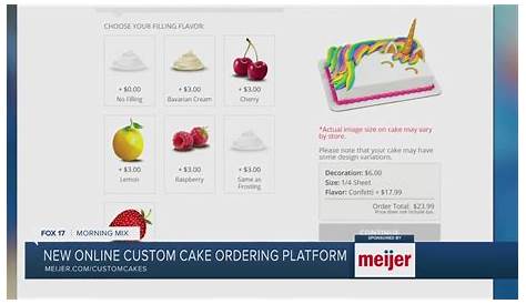 Meijer Order Cake предлагает новую онлайн-платформу Cke Ing Pltform