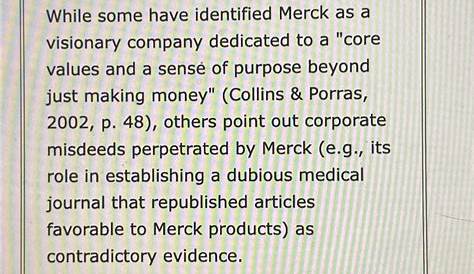 В то время как некоторые идентифицировали Merck как провидца, провидческий лидер истории & Co