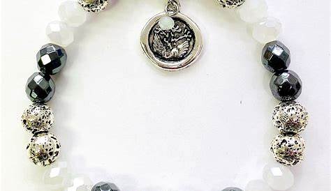 Hsn Bracelets Lava & Gem Bead растягивают серый синий зеленый розовый 4pc Set