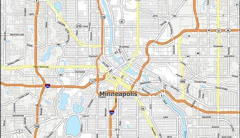 Путешествия на карту Миннеаполиса Миннесота
