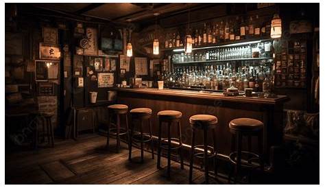 Пивная и алкогольная комната темная с баром Фон бара Moody Liquor Night Date