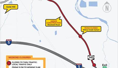 Закрытие дорог в Орегоне закроет часть 140 Блэквеллов в ближайшие три выходных