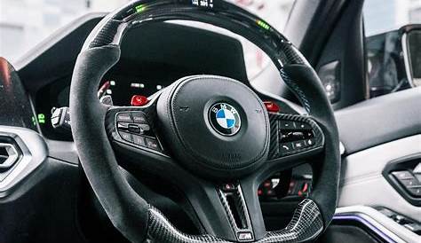 2025 M4 Steering Wheel Shft Bmw M3 M240i Плоский дно в глоссовой углеродной волокне