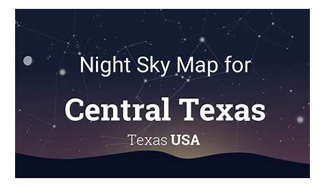 Техасская карта Sky Tonight Night Map и видны в Далласе
