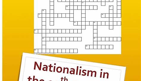 Президент 19-го века Кроссворд национализм в головоломке истории планы уроков