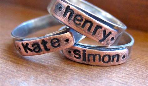 Etsy Custom Rings Персонализированное кольцо в серебре и меде от Hattierex Via